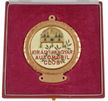 1995. "95 éves a Királyi Magyar Automobil Club" aranyozott, zománcozott bronz felcsavarozh...