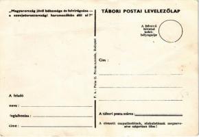 1942 Karácsonya Harcoló honvédeinké és hozzátartozóiké. Leventeifjúság honvédkarácsonya. Tábori Post...