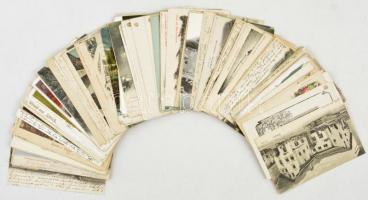 Kb. 100 db RÉGI hosszú címzéses svájci város képeslap vegyes minőségben / Cca. 100 pre-1910 Swiss to...