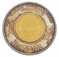 Németország 1991. "45 éves az új bajor alkotmány - Németországnak szüksége van Bajorországra" kétoldalas, jelzett Ag emlékérem közepén 1990D 2M aranyozott Cu-Ni érmével (49,56g/0,999/50mm) T:1- patina Germany 1991. "The 45th Anniversary of the new Bavarian Constitution - Germany needs Bavaria" two-sided, marked Ag commemorative medallion, within 1990D 2 Mark gilt Cu-Ni coin (49,56g/0,999/50mm) C:AU patina