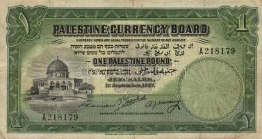 Palesztína/brit adminisztráció 1927.9.1. 1Ł T:III RRR!!!