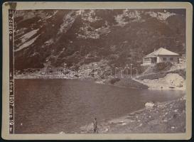 1907 Tátra, Zöld-tó (Tatry, Slovakia), keményhátú fotó feliratozva, 13×18 cm