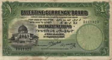 Palesztína/brit adminisztráció 1927.9.1. 1Ł T:III RRR!!!