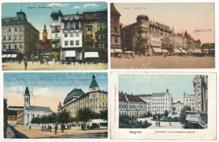 Zagreb, Zágráb; - 28 db régi képeslap vegyes minőségben / 28 pre-1945 postcards in mixed quality