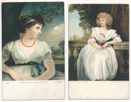 26 db RÉGI motívum képeslap vegyes minőségben: hölgyek / 26 pre-1945 motive postcards in mixed quali...