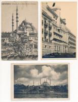 17 db RÉGI török város képeslap vegyes minőségben / 17 pre-1945 Turkish town-view postcards in mixed...
