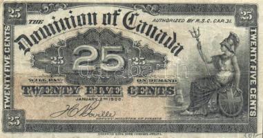 Kanada/Dominion 1900. 25c T:III