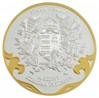 DN "A Szent Korona évezrede - István király koronázása" aranyozott, ezüstözött Cu emlékére...