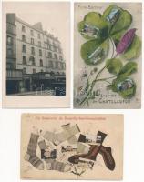 13 db RÉGI francia város képeslap vegyes minőségben / 13 pre-1945 French town-view postcards in mixe...