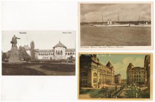 5 db RÉGI használatlan román város képeslap vegyes minőségben / 5 pre-1945 unused Romanian town-view postcards in mixed quality: Constanta, Bucuresti