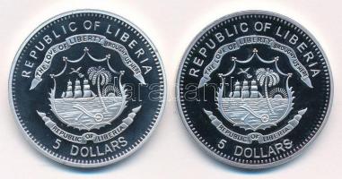 Libéria 2009. 5$ ezüstözött Cu "Nagy Hadvezérek - Bonaparte Napóleon" multicolor, tanúsítv...