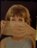 Női harisnyareklám, 3 db színes reklámnegatív, 9×12 cm