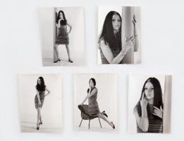 cca 1970-1980 Női divatfotók, 4 db negatív, 9×12 cm