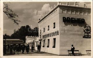 1939 Budapest XIV. Nemzetközi Vásár, Szabó Lajos Debrecen étterem pavilonja, Dreher sörök + So. Stpl