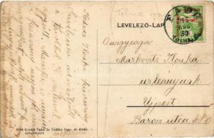 1915 Fadd, Római katolikus iskola, Szentháromság szobor, Községháza. Kiadja Fadd és vidéke fogy. szö...