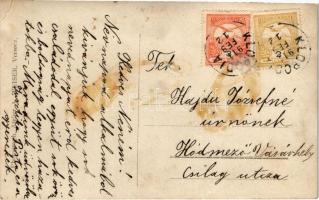 1911 Klopódia, Clopodia; vadász a családjával és kutyájával / hunter with his family and dog. A. Wei...