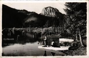 1940 Gyilkostó, Lacul Rosu; csónak. Foto Ambrus / boat in the lake. photo (EB)