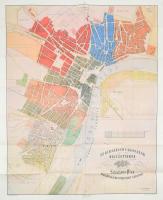 Szeged 1850-es térképének modern reprintje,. 75x60 cm