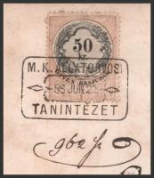 1886 A budapesti M. Kir. Állatorvosi Tanintézet bizonyítványa patkolókovács részére, koronás, nemzet...