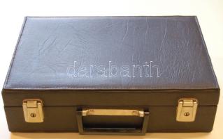 Nagyalakú éremtartó koffer, 2x24, 3x40, 1x77 férőhelyes tálcával, használt, jó állapotban