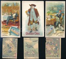 cca 1910-1920 Reklámkártyák, matricák, közte litho, 6 db