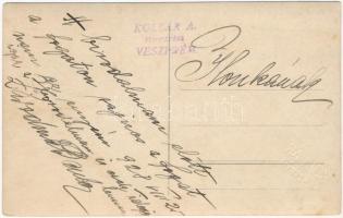 Veszprém (?), Uradalmi kastély pavilonja, lovas hintó. Kollár A. fényképész, photo