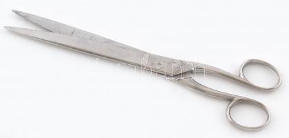 Német gyártmányú acél szabóolló, jelzett, h: 25,5 cm
