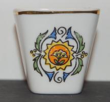 Kis hollóházi porcelán feles-pohárka csepelművek jelzéssel