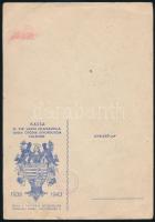 1943 Kassa sz. kir. város felszabadulásának ötödik évford. 1938-1943 levelezőlap bélyegekkel, pecsétekkel