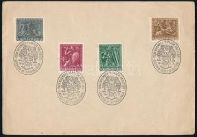 1943 Kassa sz. kir. város felszabadulásának ötödik évford. 1938-1943 levelezőlap bélyegekkel, pecsét...