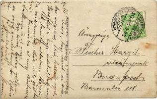 1913 Selmecbánya, Schemnitz, Banská Stiavnica; Leányvár tornya, montázs szétvágott családi fotókból ...