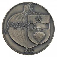 DN Makó kétoldalas, ezüstpatinázott bronz emlékérem (60mm) T:1- kopott ezüstözés, kis ph