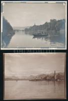 1926 Települések, hidak, 5 db fotó, 12,5×17,5 cm
