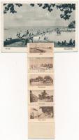 1948. Siófok, strandfürdő. leporello 10 kis képpel. A Londoni olimpiai faluba címezve James Somogyin...