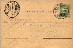 1905 Budapest VIII. Hotel Pannonia szálloda reklámlapja, belsők. Art Nouveau, floral