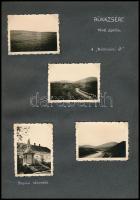 1940-1941 43 db feliratozott fénykép albumlapokon: Bükkzsérc, hősök emlékműve, Bogács, hősök emléke, Salgótarján, országzászló, dunyha piac, Somoskő, stb.