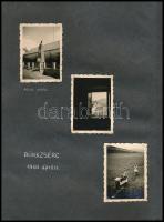 1940-1941 43 db feliratozott fénykép albumlapokon: Bükkzsérc, hősök emlékműve, Bogács, hősök emléke,...