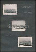 1940-1941 43 db feliratozott fénykép albumlapokon: Bükkzsérc, hősök emlékműve, Bogács, hősök emléke,...