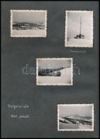 1940-1941 43 db feliratozott fénykép albumlapokon: Bükkzsérc, hősök emlékműve, Bogács, hősök emléke,...