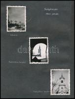 1940-1941 43 db feliratozott fénykép albumlapokon: Bükkzsérc, hősök emlékműve, Bogács, hősök emléke,...
