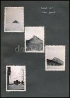 1940-1941 43 db feliratozott fénykép albumlapokon: Bükkzsérc, hősök emlékműve, Bogács, hősök emléke,...