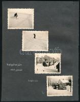 1940-1941 43 db feliratozott fénykép albumlapokon: Bükkzsérc, hősök emlékműve, Bogács, hősök emléke,...
