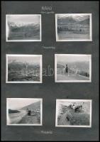 1944 45 db feliratozott fénykép albumlapokon: Rahó, katona, Tiszavölgy, Tiszaköz, orosz húsvét népvi...