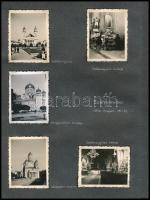 1942 Szatmárnémeti, 27 db feliratozott fénykép albumlapokon