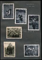 1942 Szatmárnémeti, 27 db feliratozott fénykép albumlapokon
