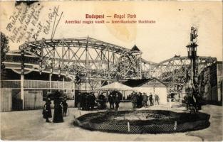 1914 Budapest XIV. SAngol Park a Városligetben, Amerikai magas vasút, Le A Cilinderrel, Hipla-Hoplá. Igazgató Tulajdonos Meinhardt Fr. Curt (fl)