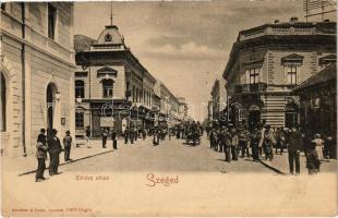 Szeged, Kárász utca, Kereskedelmi és Iparbank, Tranka üzlete (kopott sarok / worn corner)