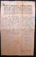 1808 Ambrus Károly papírján Kovalik János későbbi választott püspök aláírása