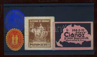 1883 2db pecsétbélyeg és 2db irredenta levélzáró