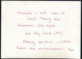 1986 Esterházy Péter Vető Jánossal kiállításmegnyitón (Idézőjelben c. kiállítás) Székesfehérváron, h...